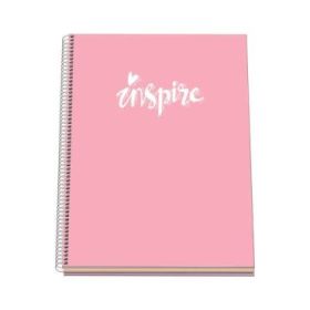 Dohe Serie Pastel Cuaderno con Espiral - Tamaño A4 de 100 Hojas 90gr - Hojas Microperforadas con 4 Taladros - Cuadricula 5mm - C
