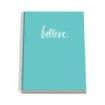 Dohe Serie Pastel Cuaderno con Espiral - Tamaño A4 de 100 Hojas 90gr - Hojas Microperforadas con 4 Taladros - Cuadricula 5mm - C