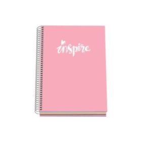 Dohe Serie Pastel Cuaderno con Espiral - Tamaño A5 de 100 Hojas 90gr - Hojas Microperforadas con 2 Taladros - Cuadricula 5mm - C