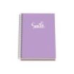 Dohe Serie Pastel Cuaderno con Espiral - Tamaño A5 de 100 Hojas 90gr - Hojas Microperforadas con 2 Taladros - Cuadricula 5mm - C