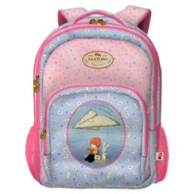 Dohe Santoro Poppi Loves Messenger Mochila Escolar Grande - 3 Compartimentos - Bolsillos Laterales - Tirantes Acolchados y Ajust