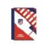 Dohe Atletico de Madrid Coraje y Corazon Carpeta de Carton Contracolado Plastificado - 3 Solapas - Tamaño A5 - Guardas Impresas