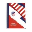 Dohe Atletico de Madrid Coraje y Corazon Cuaderno Espiral Tapa Rigida - Tamaño Folio de 80 Hojas 90gr - Hojas con Cuadricula 4mm