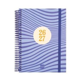 Finocam Diva Agenda Escolar 26/27 - 1 Dia por Pagina - Formato 4º - 155x212mm - Tapas de Carton Forrado - Papel de 80g/m2 - Espi