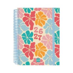 Finocam Diva Agenda Escolar 26/27 en Catalan - 1 Dia por Pagina - Formato 4º - 155x212mm - Tapas de Carton Forrado - Papel de 80