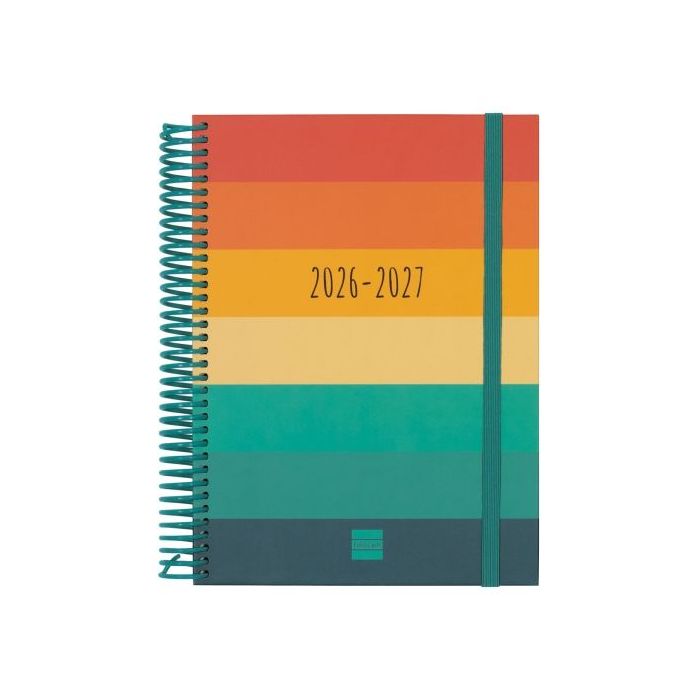 Finocam Diva Agenda Escolar 26/27 en Catalan - 1 Dia por Pagina - Formato 4º - 155x212mm - Tapas de Carton Forrado - Papel de 80