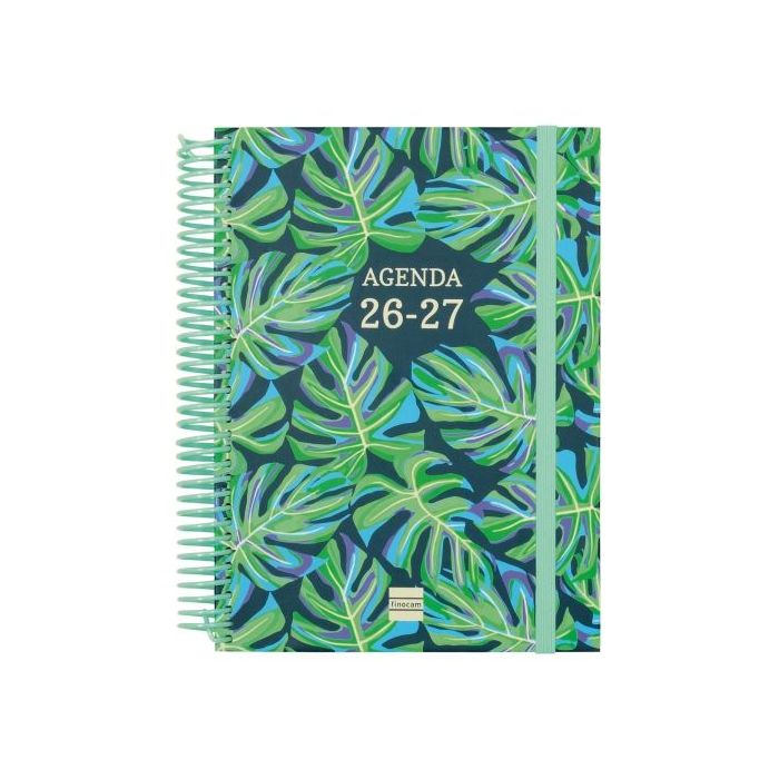 Finocam Diva Agenda Escolar 26/27 en Catalan - 1 Dia por Pagina - Formato 4º - 155x212mm - Tapas de Carton Forrado - Papel de 80