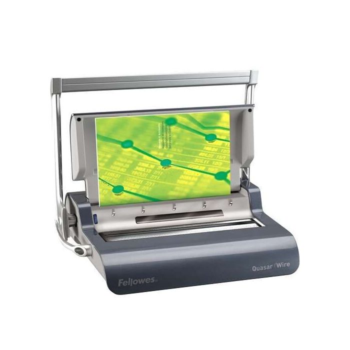 Fellowes Quasar Wire Encuadernadora A4 - Encuaderna hasta 130 Hojas A4 - Perfora hasta 15 Hojas al mismo Tiempo