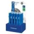 Staedtler Mars Plastic 528 50 Expositor con 20 Portagomas en Forma de Lapiz - Con Cursor para Deslizar la Goma - Sin Ftalatos ni