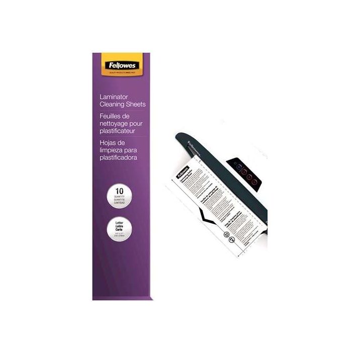 Fellowes Pack de 10 Hojas de Limpieza y Transportador A4 para Plastificadora