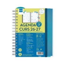 Finocam Magistral Agenda Escolar 26/27 en Catalan - Semana Vista Horizontal - Formato 4º - 155x212mm - Tapas de Polipropileno -
