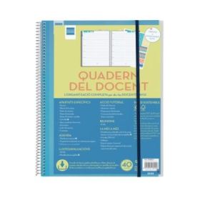 Finocam Organizacion Agenda sin Fechar en Catalan para Docentes - Semana Vista - 230x310mm - Tapas de Polipropileno - Papel de 8