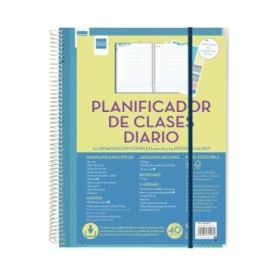 Finocam Organizacion Planificador de Clases sin Fechar para Docentes - 1 Dia por Pagina - 230x310mm - Tapas de Polipropileno - P