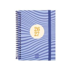 Finocam Diva Agenda Escolar 26/27 - Semana Vista Horizontal - Formato 8º - 120x164mm - Tapas de Carton Forrado - Papel de 80g/m2