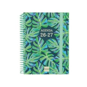 Finocam Diva Agenda Escolar 26/27 en Catalan - Semana Vista Horizontal - Formato 8º - 120x164mm - Tapas de Carton Forrado - Pape