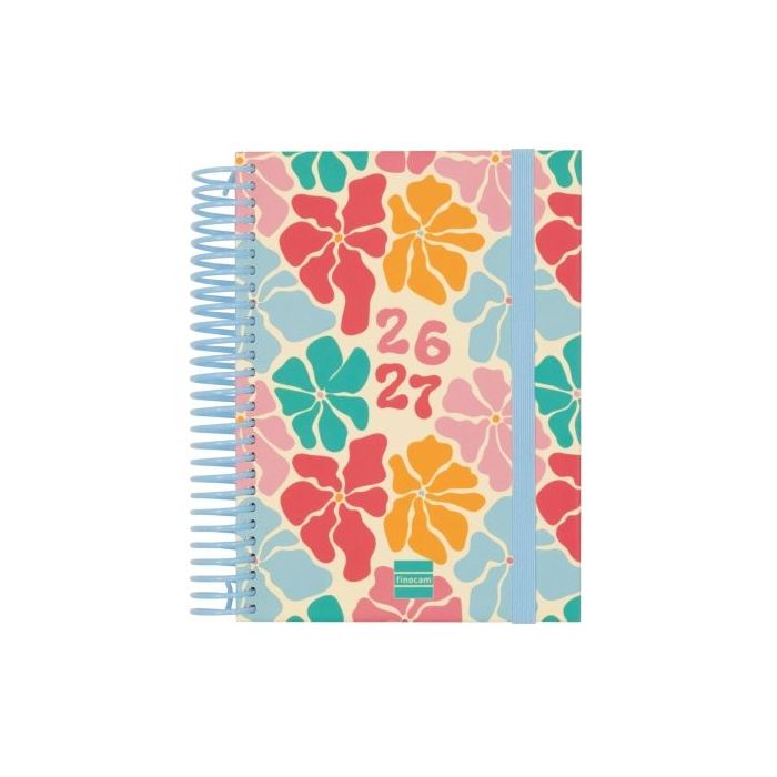 Finocam Diva Agenda Escolar 26/27 - 1 Dia por Pagina - Formato 8º - 120x164mm - Tapas de Carton Forrado - Papel de 80g/m2 - Espi