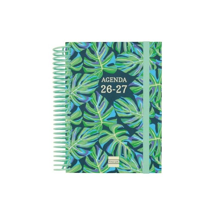 Finocam Diva Agenda Escolar 26/27 - 1 Dia por Pagina - Formato 8º - 120x164mm - Tapas de Carton Forrado - Papel de 80g/m2 - Espi