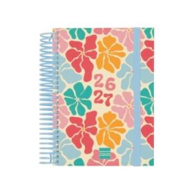 Finocam Diva Agenda Escolar 26/27 en Catalan - 1 Dia por Pagina - Formato 8º - 120x164mm - Tapas de Carton Forrado - Papel de 80