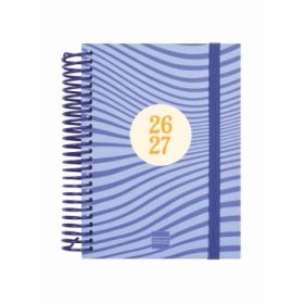 Finocam Diva Agenda Escolar 26/27 en Catalan - 1 Dia por Pagina - Formato 8º - 120x164mm - Tapas de Carton Forrado - Papel de 80