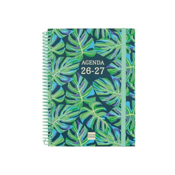 Finocam Diva Agenda Escolar 26/27 - Semana Vista Horizontal - Formato 4º - 155x212mm - Tapas de Carton Forrado - Papel de 80g/m2