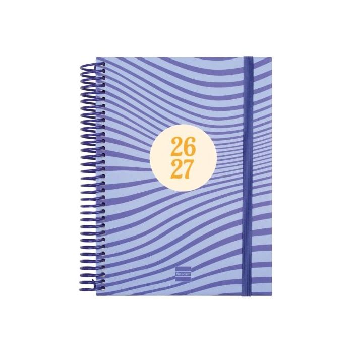 Finocam Diva Agenda Escolar 26/27 en Catalan - 1 Dia por Pagina - Formato 4º - 155x212mm - Tapas de Carton Forrado - Papel de 80