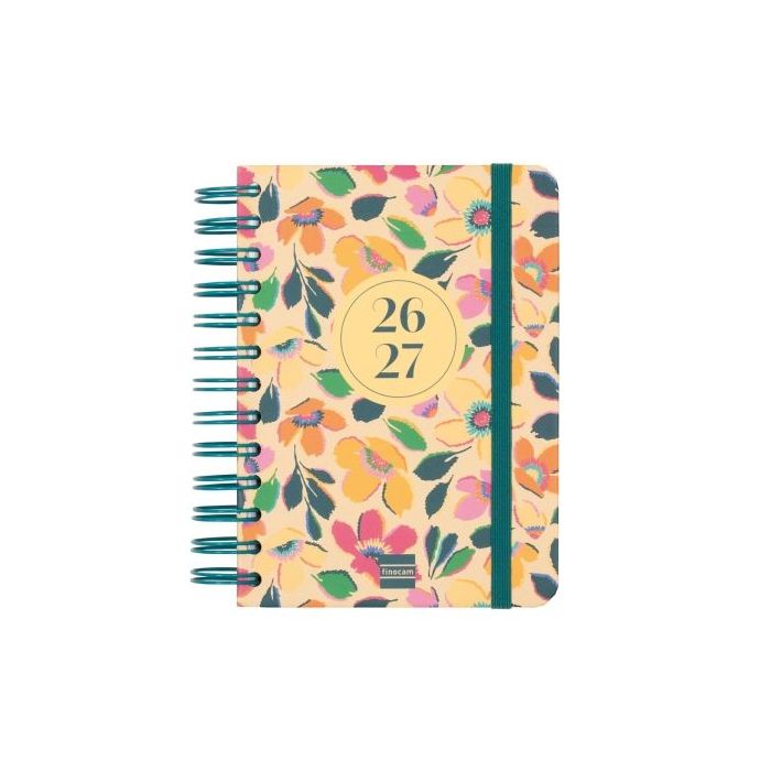 Finocam Cosmo Cart Agenda Escolar 26/27 - 1 Dia por Pagina - Formato 8º - 120x169mm - Tapas de Carton Forrado - Papel de 80g/m2