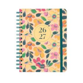 Finocam Cosmo Cart Agenda Escolar 26/27 - Semana Vista Horizontal - Formato 4º - 155x212mm - Tapas de Carton Forrado - Papel de