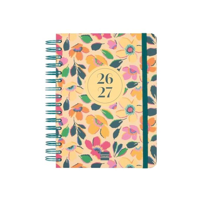 Finocam Cosmo Cart Agenda Escolar 26/27 - 1 Dia por Pagina - Formato 4º - 155x212mm - Tapas de Carton Forrado - Papel de 80g/m2