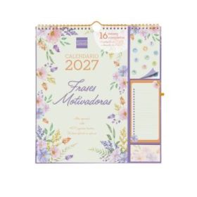 Finocam Sep Calendario de Pared - 16 Meses - Mes Vista - Formato Plus - 215x325mm - Espiral Doble Metalica - Papel de 140g/m2 -