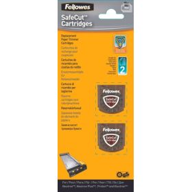 Fellowes Pack de 2 Cuchillas de Repuesto para Cizalla - Corte Recto - Cuchilla Encapsulada Retractil - Acero Inoxidable