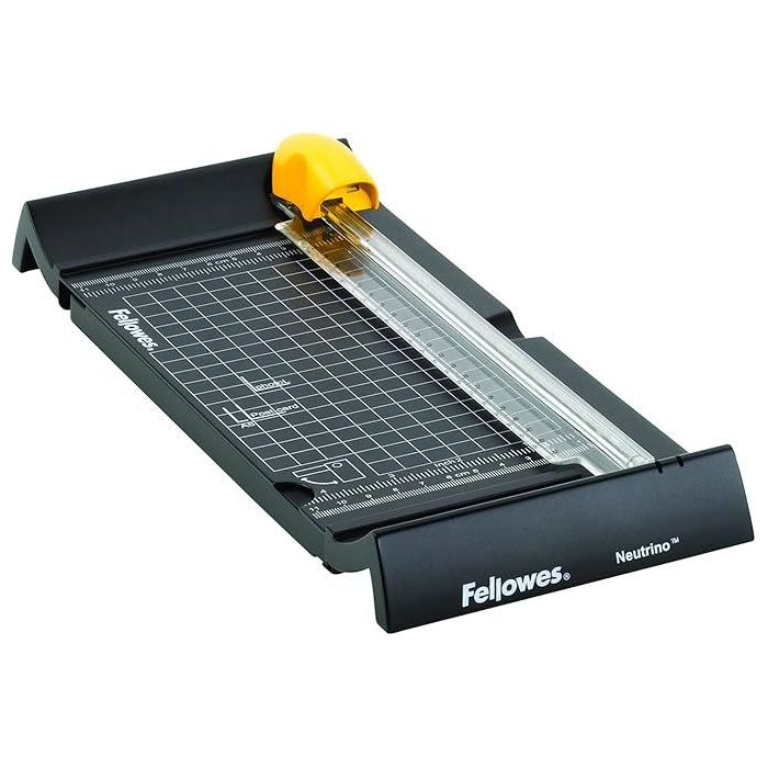 Fellowes Neutrino Cizalla de Papel - Formato A5 - Pinza - Brazo Extensible - Guias de Corte - Cuchilla Autoafilable - Capacidad