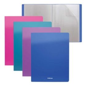 Erichkrause Carpetas con Fundas Matt Vivid - 20 Fundas A4 - Colores Surtidos