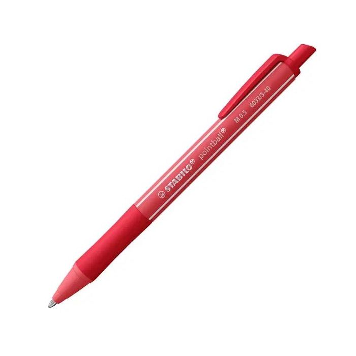 Stabilo Pointball Colorful Boligrafo Retractil - Trazo 0.5mm - Hecho con 87% Bioplastico - Grip Antideslizante - Recargable - Co