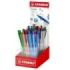 Stabilo Pointball Colorful Expositor con 38 Boligrafos Retractiles - Trazo 0.5mm - Hechos con 87% Bioplastico - Grip Antidesliza