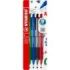 Stabilo Pointball Colorful Pack de 4 Boligrafos Retractiles - Trazo 0.5mm - Hechos con 87% Bioplastico - Grip Antideslizante - R