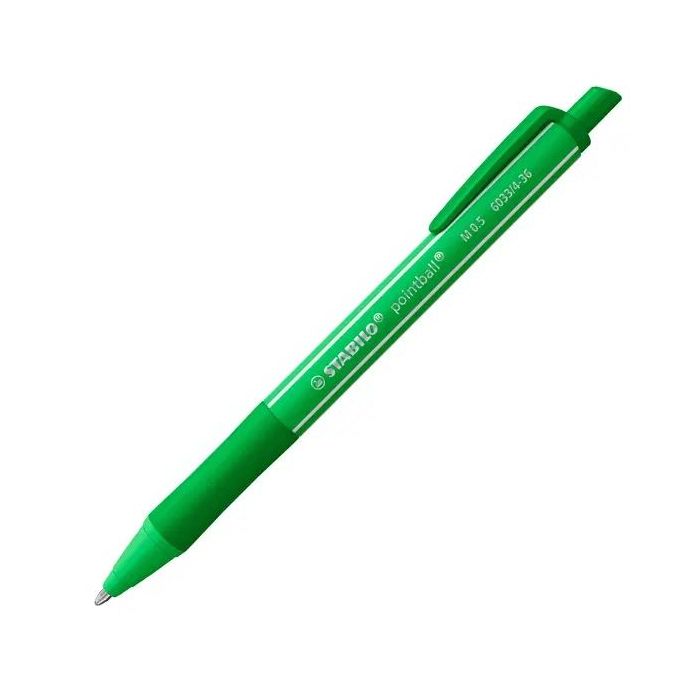 Stabilo Pointball Colorful Boligrafo Retractil - Trazo 0.5mm - Hecho con 87% Bioplastico - Grip Antideslizante - Recargable - Co