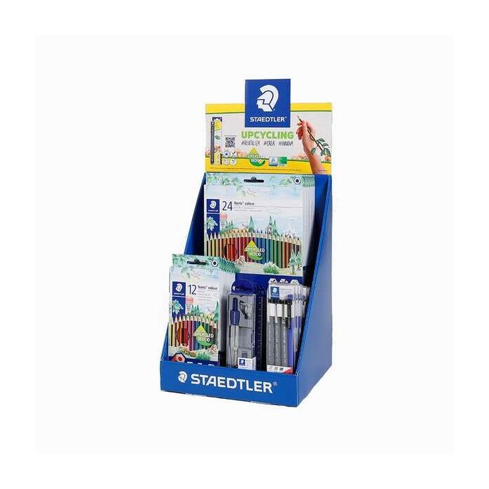 Staedtler Expositor de Sobremesa con 8ud 185 C12, 5ud 185 C24, 4ud 550 60, 6ud 308 S1WP3 y 2ud de Regalo 120-2