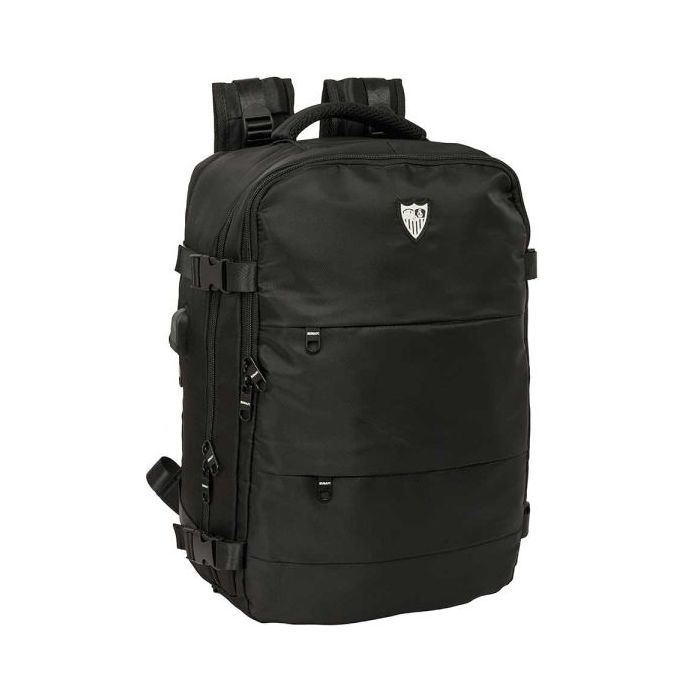 Safta Sevilla FC Mochila de Cabina - Bolsillo para Portatil hasta 15.6  - Organizadores - Portabotellas - Bolsillos Frontales -