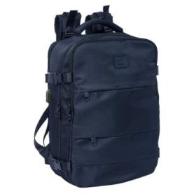 Safta Mochila de Cabina - Bolsillo para Portatil hasta 15.6  - Organizador Interior - Portabotellas - USB - Zapatillero - Espald