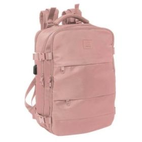 Safta Mochila de Cabina - Bolsillo para Portatil hasta 15.6  - Conector USB - Hombreras Ergonomicas - Zapatillero - Interior Aco
