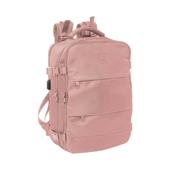 Safta Mochila de Cabina - Bolsillo para Portatil hasta 15.6  - Conector USB - Hombreras Ergonomicas - Zapatillero - Interior Aco