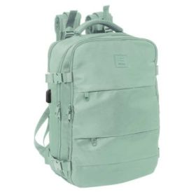 Safta Mochila de Cabina - Bolsillo para Portatil hasta 15.6  - Organizador Interno - Portabotellas - Bolsillos Frontales - USB -