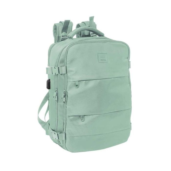 Safta Mochila de Cabina - Bolsillo para Portatil hasta 15.6  - Organizador Interno - Portabotellas - Bolsillos Frontales - USB -