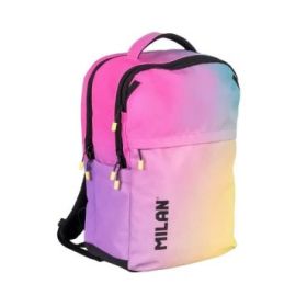 Milan Sunset Mochila Escolar 25L 5 Cremalleras - Bolsillos Laterales - Compartimento Acolchado para Portatil 16  - Tirantes Acol