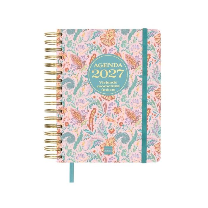 Finocam Vitae Agenda de Espiral - 16 Meses - Semana Vista Horizontal - Formato 4º - 155x217mm - Tapa Dura - Papel de 80g/m2 - Ci