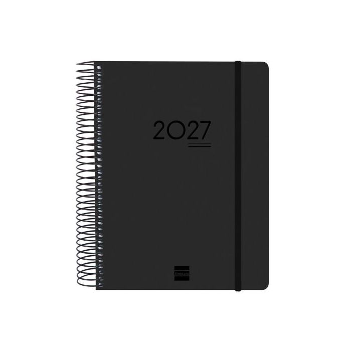Finocam Ikon Agenda de Espiral Internacional - 16 Meses - 1 Dia por Pagina - Formato E10 - 155x212mm - Tapas de Polipropileno -