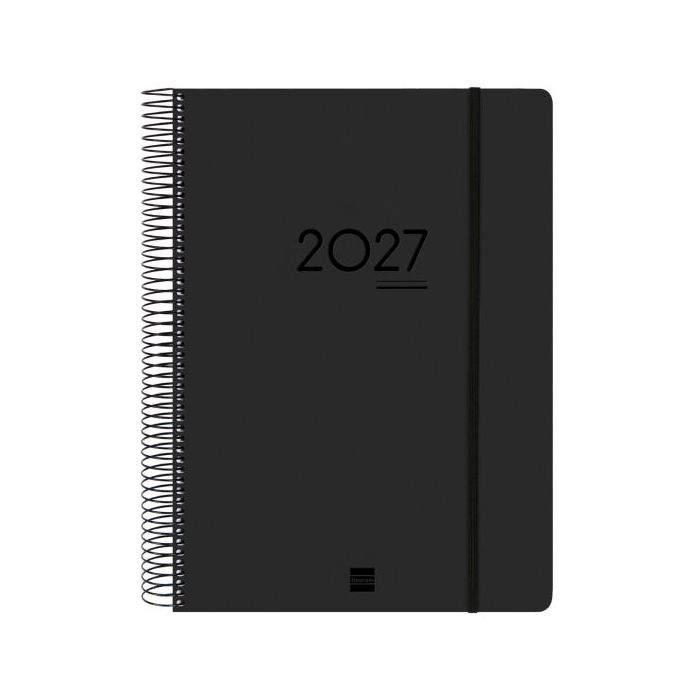 Finocam Ikon Agenda de Espiral Internacional - 16 Meses - 1 Dia por Pagina - Formato E40 - 210x297mm - Tapas de Polipropileno -