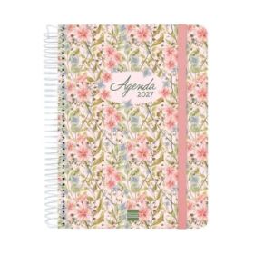 Finocam Cloe Agenda de Espiral en Catalan - 16 Meses - Semana Vista Horizontal - Formato E10 - 155x212mm - Tapa Dura - Papel de