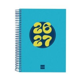 Finocam Cool Agenda Escolar 26/27 en Catalan - 1 Dia por Pagina - Formato 4º - 155x212mm - Tapas de Carton Forrado - Papel de 80