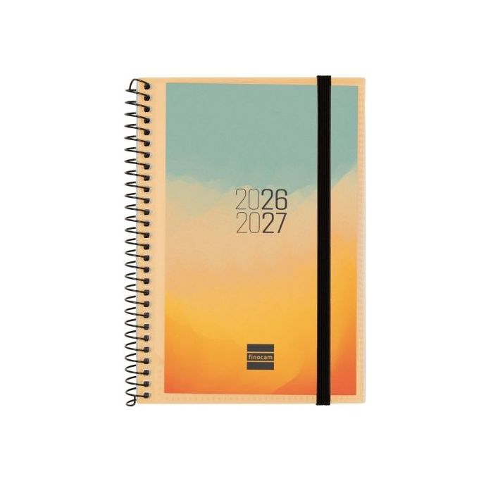 Finocam Espir Agenda Escolar 26/27 - Semana Vista Horizontal - Formato E8 - 120x171mm - Tapas de Polipropileno - Papel de 80g/m2